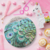 Brautparty Lavish Peacock Feathers Paper Plate Pappteller (Party)