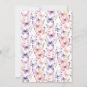 Brautparty "Lebensdauer der Schmetterlinge" Einladung (Rückseite)