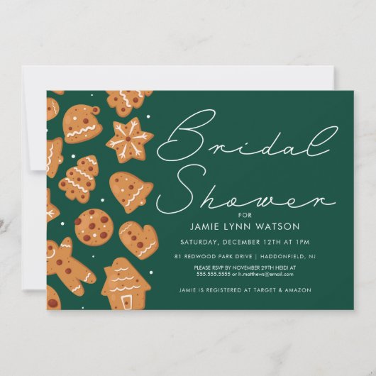 Brautparty | Lebkuchen Einladung (Vorderseite)
