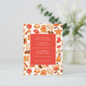 Brautparty | Lebkuchen Einladung Postkarte (Stehend Vorderseite)
