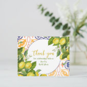 Brautparty Lemon Blossom Postkarte (Stehend Vorderseite)