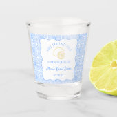 Brautparty Lemon Blue Tile Schnapsglas (Vorderseite)