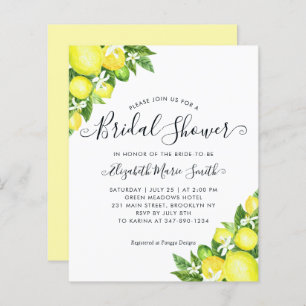 Brautparty Lemon Citrus Chic Einladung
