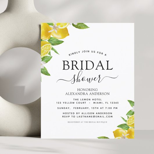Brautparty Lemon Citrus Einladungen