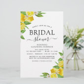 Brautparty Lemon Citrus Einladungen (Stehend Vorderseite)