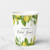 Brautparty Lemon Citrus Papier Becher (Rückseite)