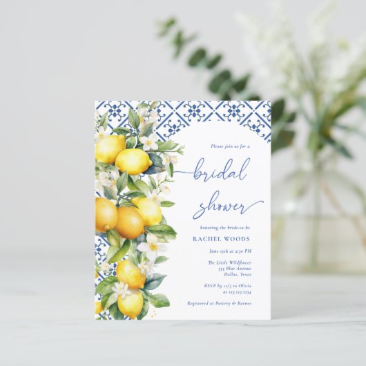 Brautparty Lemon mediterrane lädt ein (Stehend Vorderseite)