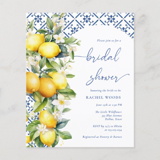 Brautparty Lemon mediterrane lädt ein (Vorderseite)