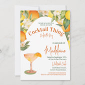 Brautparty Lemon Orange Citrus Cocktail Sache Einladung (Vorderseite)