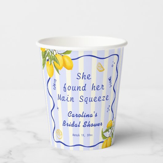 Brautparty Lemon Pappbecher (Rückseite)