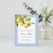 Brautparty Lemon Postkarte (Stehend Vorderseite)