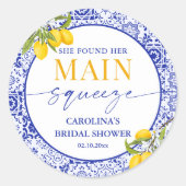 Brautparty Lemon Runder Aufkleber (Vorderseite)