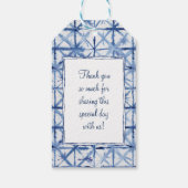 Brautparty Lemon Theme w Shibori Geschenkanhänger (Rückseite)