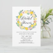 Brautparty Lemon und Rosa Rose laden ein (Stehend Vorderseite)