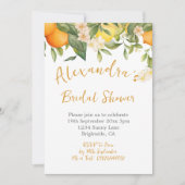 Brautparty Lemons Orange Citrus Floral Einladung (Vorderseite)