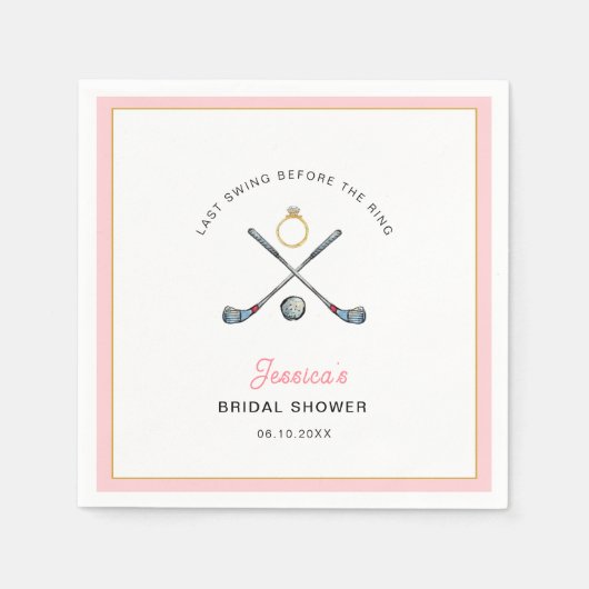 Brautparty "Letzter Schwung vor dem Ring" Serviette (Vorderseite)