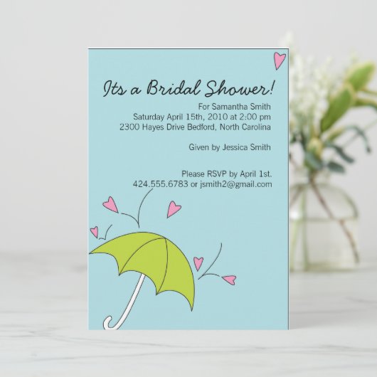 Brautparty Liebe Einladung (Stehend Vorderseite)