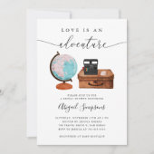 Brautparty Liebe ist ein Abenteuer Einladung (Vorderseite)