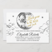 Brautparty Liebe Sie zum Mond und zurück Einladung (Vorderseite)