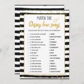 Brautparty Liebe Songs Game | Gold Confetti Einladung (Vorne/Hinten)