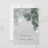 Brautparty Light Jar Rustikaler Glitzer Einladung (Rückseite)