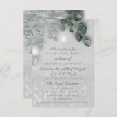 Brautparty Light Jar Rustikaler Glitzer Einladung (Vorne/Hinten)