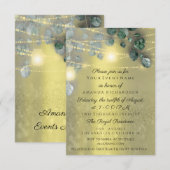 Brautparty Light Jar Rustikelgelb Einladung (Vorne/Hinten)