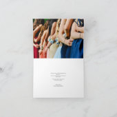 Brautparty lila Blume Vielen Dank Faltkarte Einladung (Innenseite)