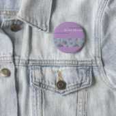 Brautparty! lila Blumen Button (Beispiel)