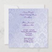 Brautparty Lila Blumenkohl Party Einladung (Rückseite)