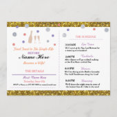Brautparty Lila Gold Itinerary Bacheloretto Programm (Vorderseite)
