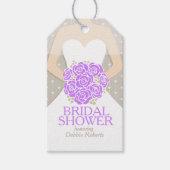 Brautparty lila Probe Hochzeitsgeschenk Tag Geschenkanhänger (Vorderseite)