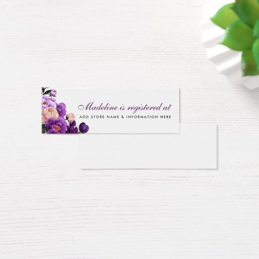 Brautparty Lila Violett Registrierungskarte einfüg (Schreibtisch)