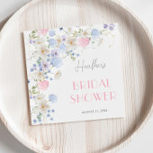 Brautparty Lila Wildblumen Serviette