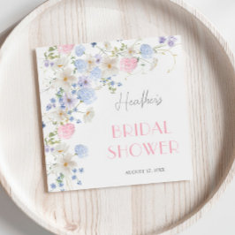 Brautparty Lila Wildblumen Serviette