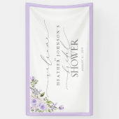 Brautparty Lilac Lavender Floral Willkommen Banner (Vertikal)