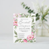 Brautparty | Lilly Floral Frame Postcard Postkarte (Stehend Vorderseite)