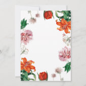 Brautparty Lily Floral Einladung (Rückseite)