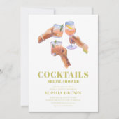 Brautparty "Lime Green Cocktails Einladung (Vorderseite)