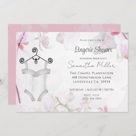 Brautparty Lingerie Einladung (Vorne/Hinten)