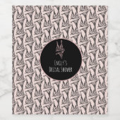 Brautparty Lingerie Party Rosa Muster Weinetikett (Einzelnes Label)