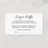 Brautparty Lingerie Raffle Umschließkarte Begleitkarte (Vorderseite)