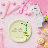 Brautparty Lucky Bamboo Pastellgelbe Vorlage Pappteller (Party)