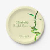 Brautparty Lucky Bamboo Pastellgelbe Vorlage Pappteller (Vorderseite)