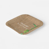 Brautparty Lucky Bamboo über rustikale Imitate Bur Pappteller (Gewinkelt)