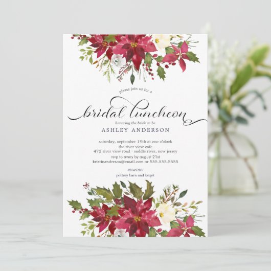 Brautparty Luncheon Einladung (Stehend Vorderseite)