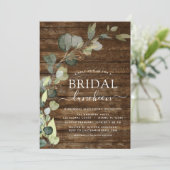 Brautparty Luncheon Greenery Eukalyptus Einladung (Stehend Vorderseite)