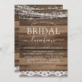 Brautparty Luncheon Rustikales Bauernhaus Einladung (Vorne/Hinten)