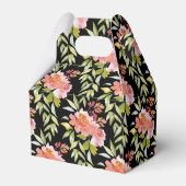 Brautparty "Lush Red Floral Greenery" Geschenkschachtel (Rückseite)