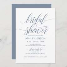 Brautparty Luxe Calligraphy Dusty Blue Floral